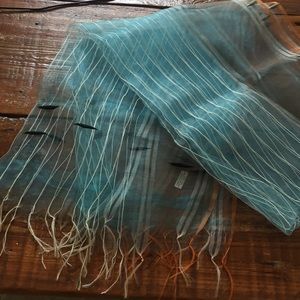 Large sheer 100% Silk scarf/wrap